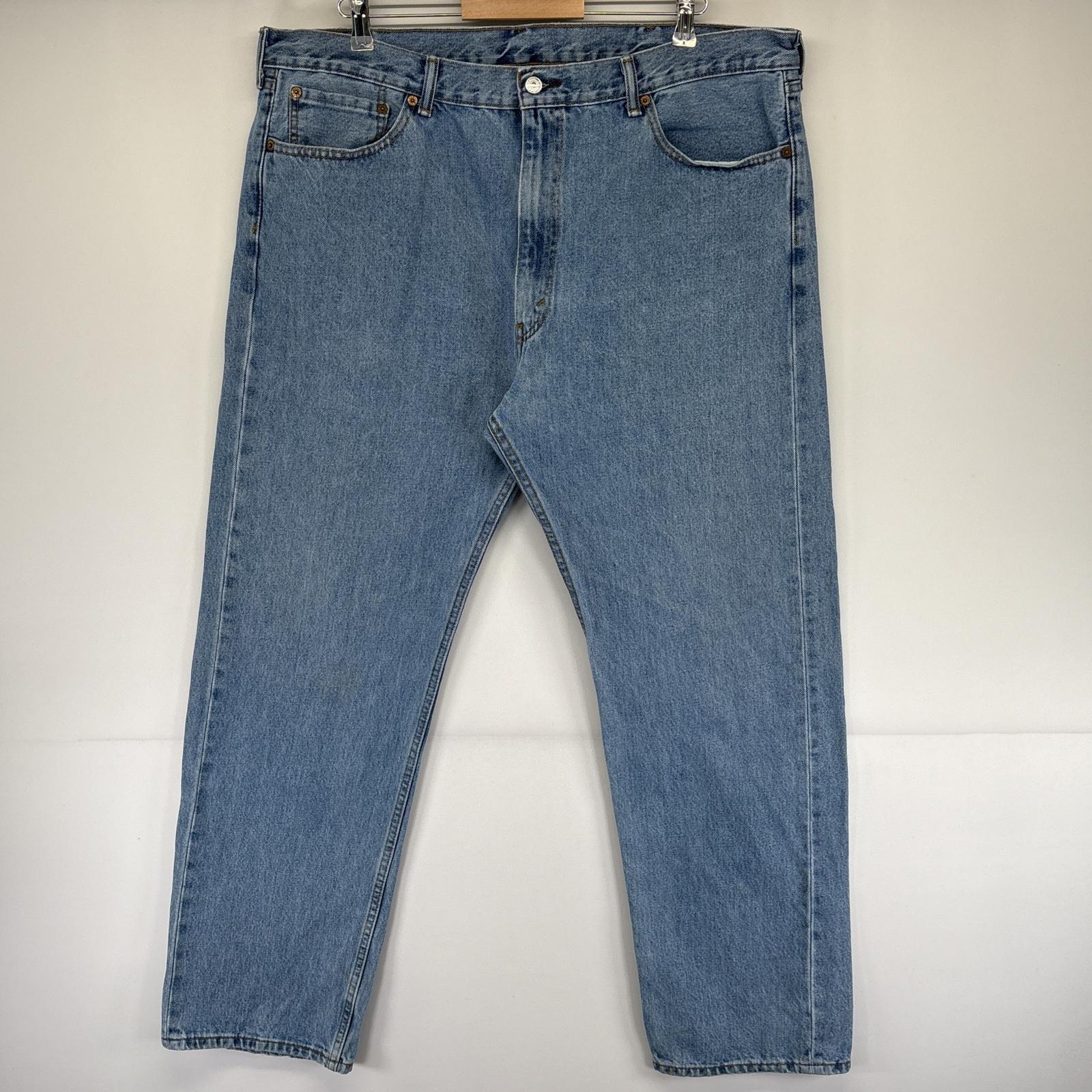 古着 デニムパンツ 505 ストレート ジーパン ジーンズ 色落ち 長ズボン 5ポケット w42 L32 ブルー メンズ