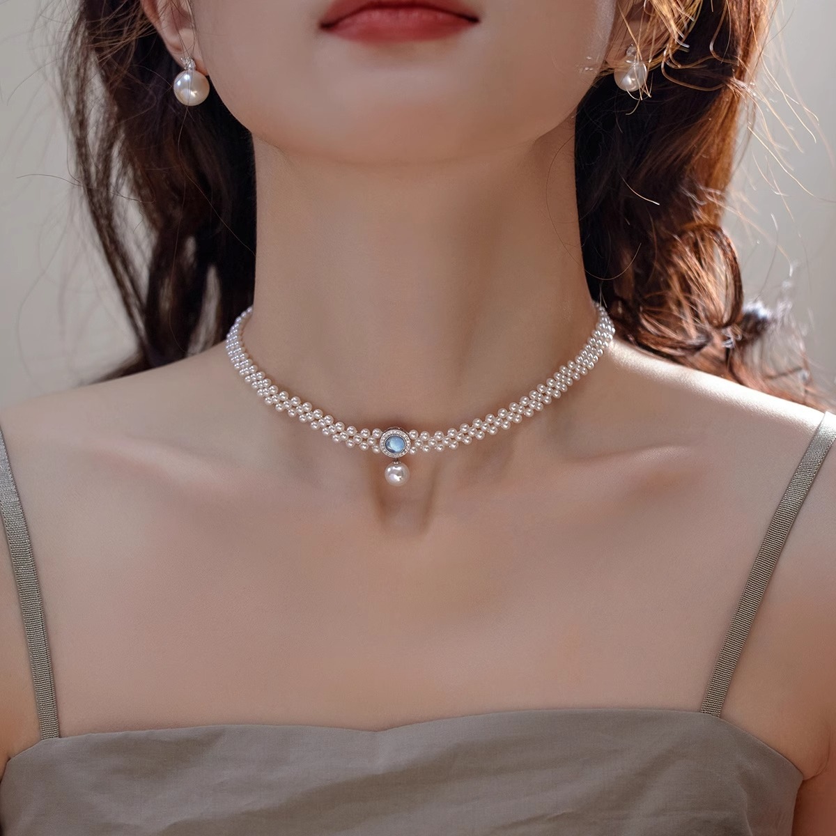 11 925シルバーアクアリウムブレスレットマルチ層ブレスレットシジアパールネックレス女性ニッチな新しいチャイニーズスタイルのベストフレンドハンカチフ r n処理プロセ