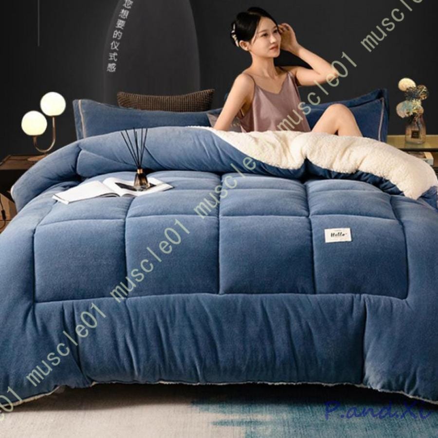 掛け布団 フランネル生地 暖かい フランネル 用 あったか 軽くてあったか 保温 断熱 洗濯機K マイクロファイバー シングル ネイビー 掛け布団 シングル 5,067円