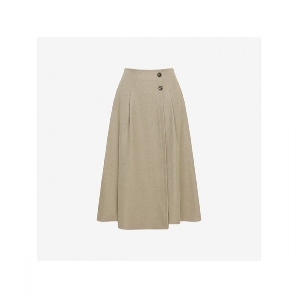 (イザベイ) サイドボタンフレアロングスカート (VKSAA2301)