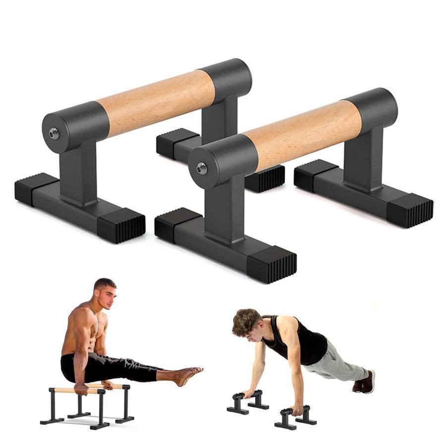 プッシュアップバー 木製 腕立て伏せ 器具 倒立バー 逆立ち ディップススタンド 筋トレ トレーニング 体操 室内運動 自重トレーニング 健康器具 スポーツ 頑丈