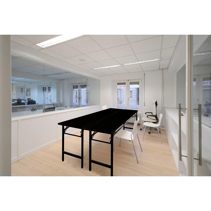 折りたたみ会議テーブル 会議テーブル 幅1800×奥600×高さ700mmテーブル 長い パソコンデスク＆作業台として使用して会議 用 テーブル折りたためるので