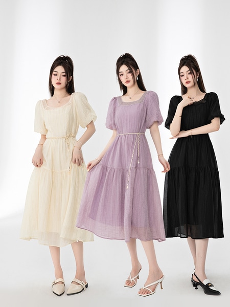 LIERKISS リエキス リエ ベルトドレス レース