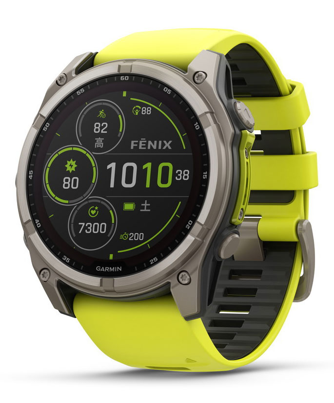 ガーミン fenix 8 Sapphire Dual Power 51mm Ti / Amp Yellow　【Suica対応】スマートウォッチ 010-02907-51