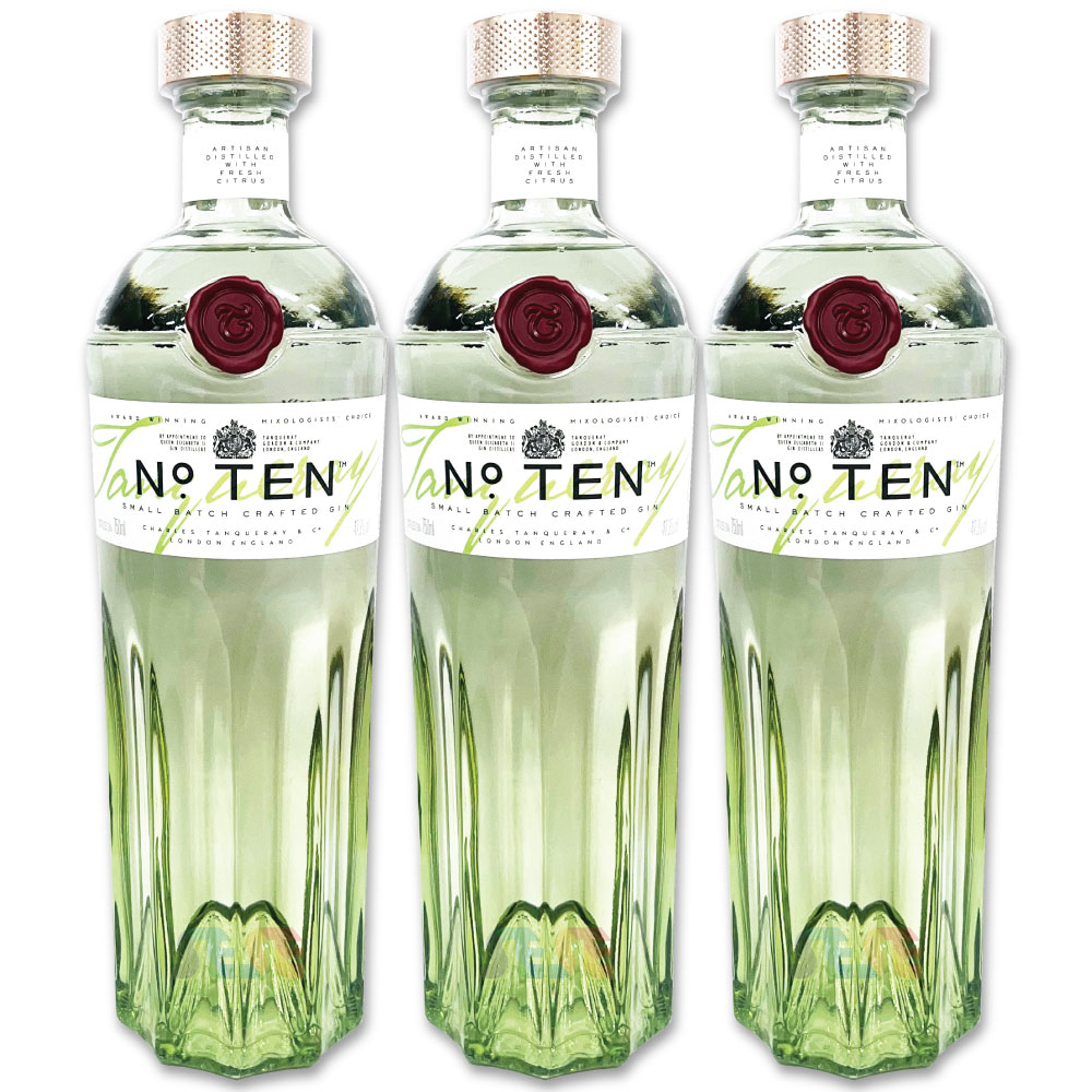 [正規品 新型] タンカレー ナンバーテン 750ml 3本セット イギリス ジン Tanqueray NO.10