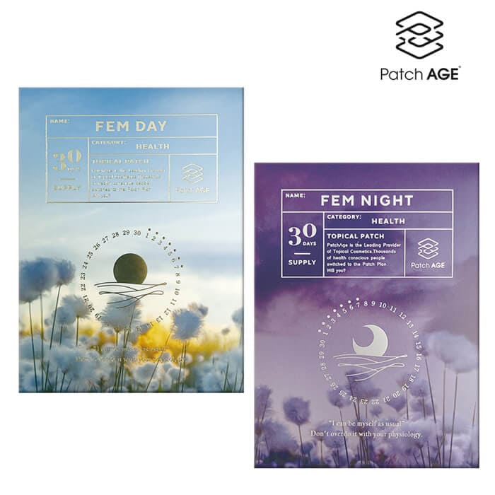 パッチエイジ フェムデイ＋フェムナイトセット 各30パッチ入り PatchAGE FEM DAY + FEM NIGHT パッチ型 貼る 女性向け 日本公式代理店 【メーカー直送商品】