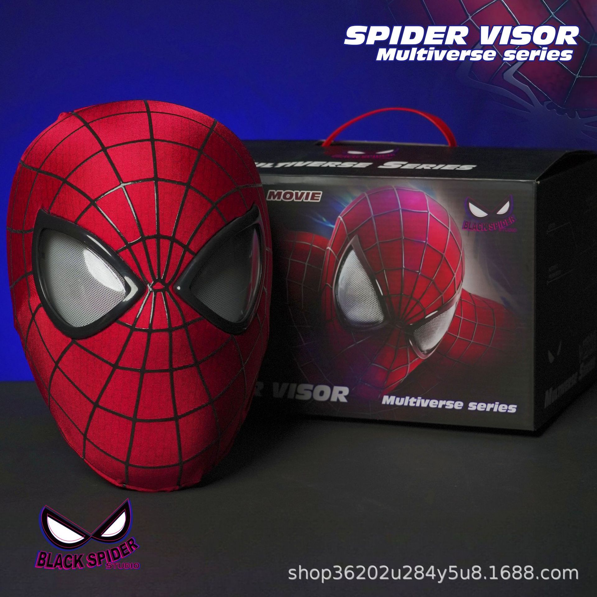 コスプレ クリスマス コスプレ超凡スパイダーマンヘッドカバー目の可動電動全自動ウインクリングリモコンヘルメットマスク3