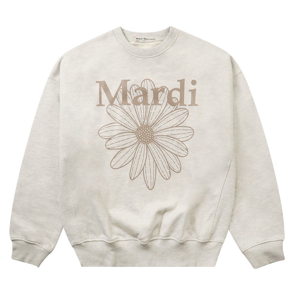 SWEATSHIRT FLOWERMARDI OATMEAL TAUPE 長袖 レディース 韓国 ファッション アパレル