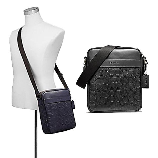 CHARLES FLIGHT BAG IN SIGNATURE CROSSGRAIN LEATHER F11741