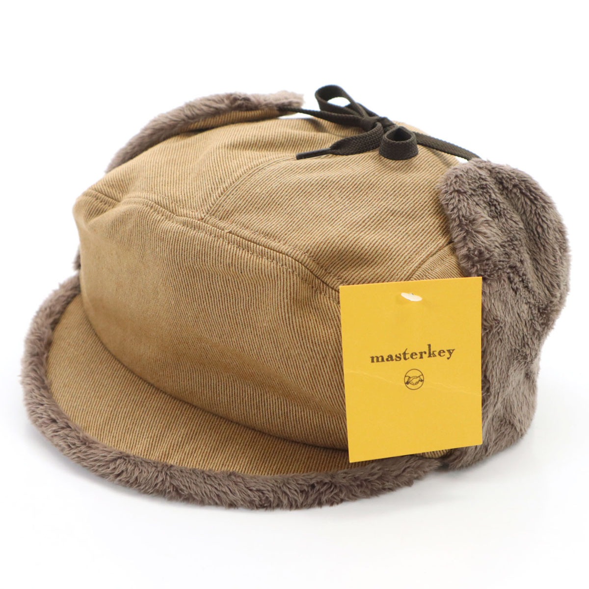 未使用 masterkey マスターキー フライト キャップ FREE ベージュ 帽子 メンズ 古着