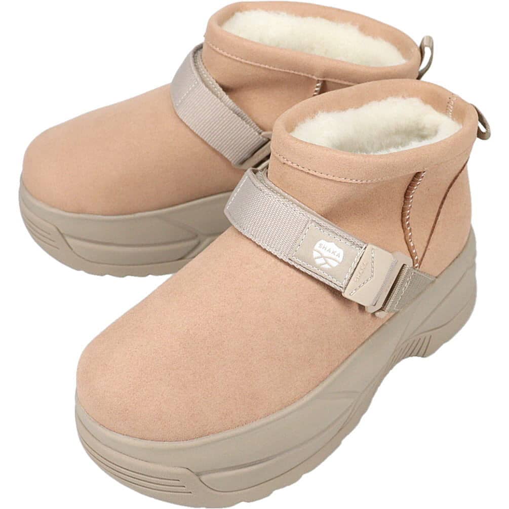 正規品 ショート ムートン ブーティー チャンキー タン/トープ SK-299 01M