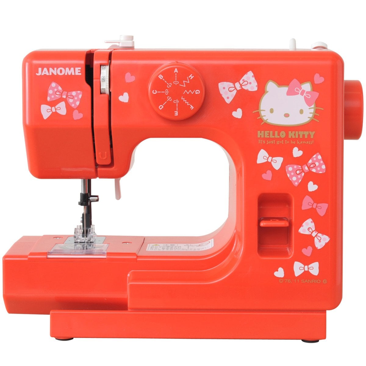ジャノメ ハローキティ コンパクトミシン レッド KT-R