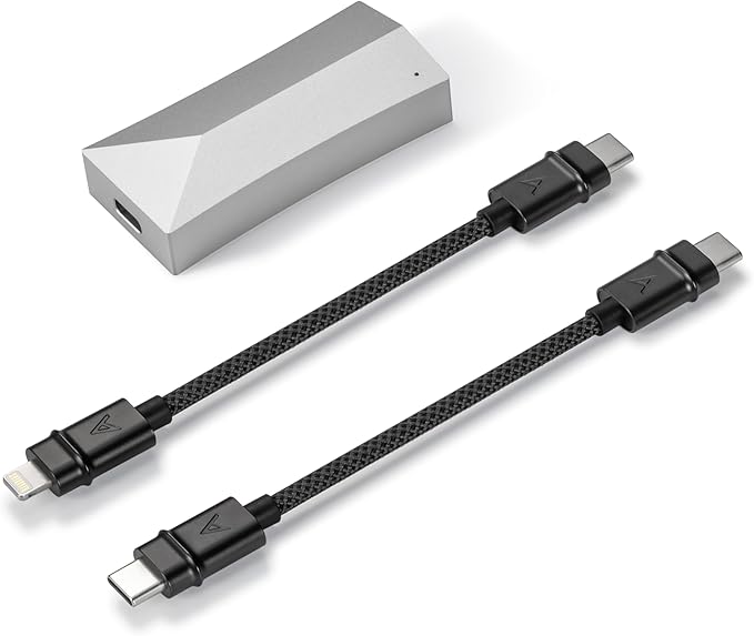 Astell&Kern AK HC4 Moon Silver [AK4493S搭載ポータブルUSB-DAC] アップサンプリング機能 USB着脱式 3.5mm/4.4mmデュアル出力 UAC2.0/U