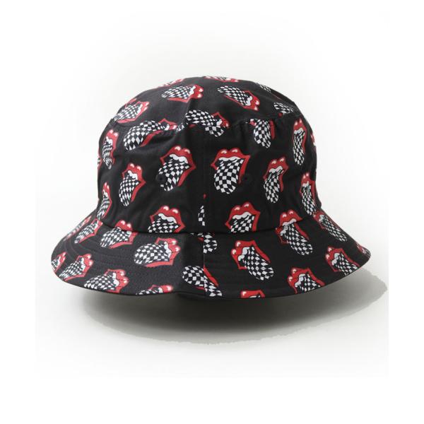 ストーンズ ハット 帽子 The Rolling Stones checkerboard Pattern Bucket Hat チェッカーボード