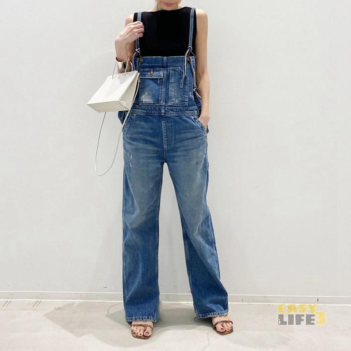 【新品開催中】デニムサロペット オーバーオール レディース オールインワン サロペット デニムパンツ デニムつりズボン 夏 春 ロングパンツ デニム かっこいい 通勤 通学 ロング丈 ロングパンツ カ