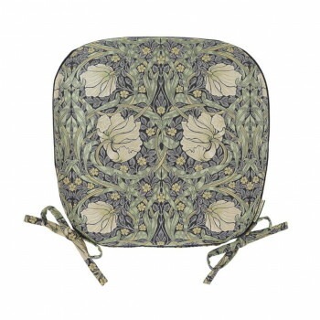 川島織物セルコン Morris Design Studio ピンパーネル ダイニングシートクッション 45x43cm LN1746 G グリーン