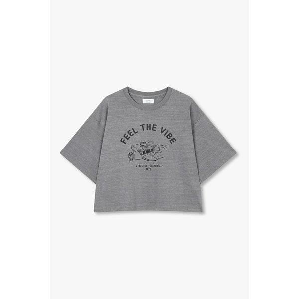 [再注文] ピグメント グラフィック クロップ 半袖 Tシャツ 9196222183182