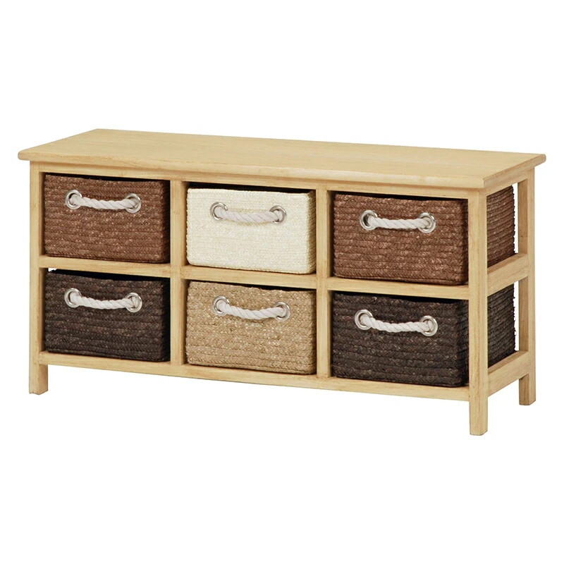 ランドリー（ナチュラル）　MN-5516NA引き出しはかごにもなるゆる収納チェスト落ち着きあるカラーでリビングでもGood!