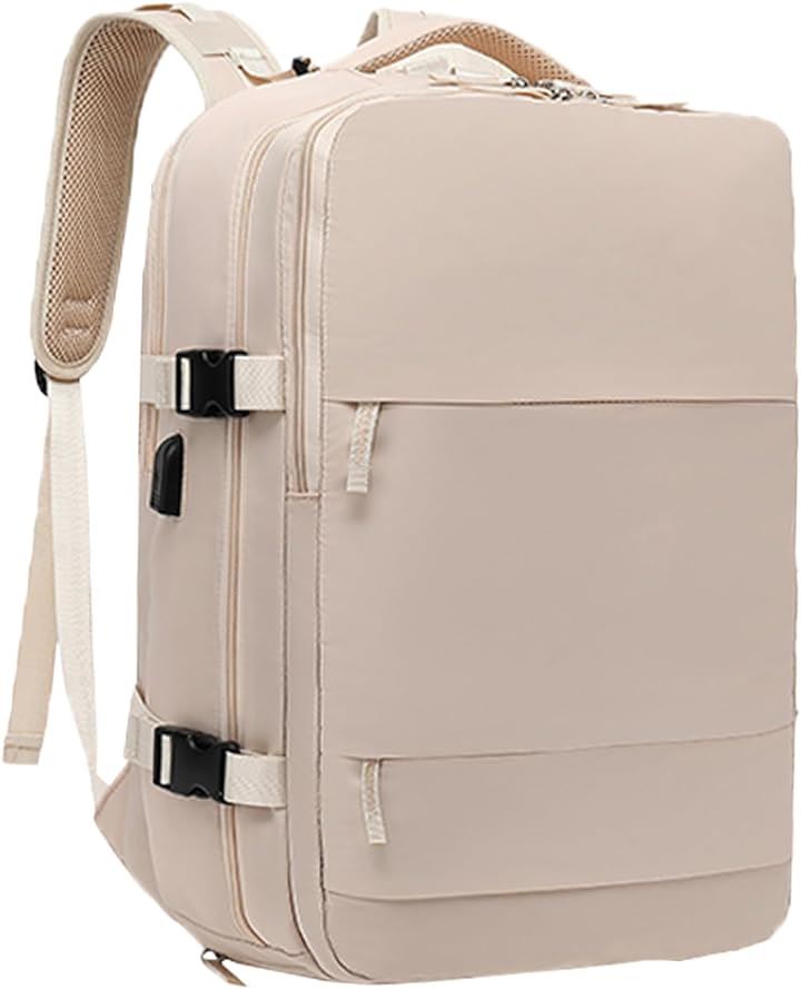 リュック ビジネスリュック メンズ レディース リュックサック バックパック 大容量 シューズ入れ 15.6インチ PCバッグ カバン 2WAY 旅行 USBポート付( 4.ベージュ)