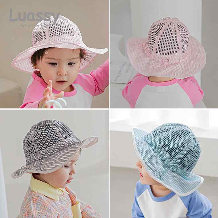 サンハット 子供 太陽 帽子 ベビー 女の子 男の子 メッシュ 春夏 薄手 幼児 キッズ ファッション コットン 韓国 バケットハット つば広 おしゃれ かわいい ユニセックス