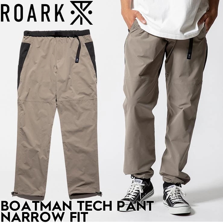 ナローテーパードシルエットパンツ テックパンツ ROARK ロアーク BOATMAN TECH PANT - NARROW TAPERED FIT RPJ1005-TPE 日本代理店正規品