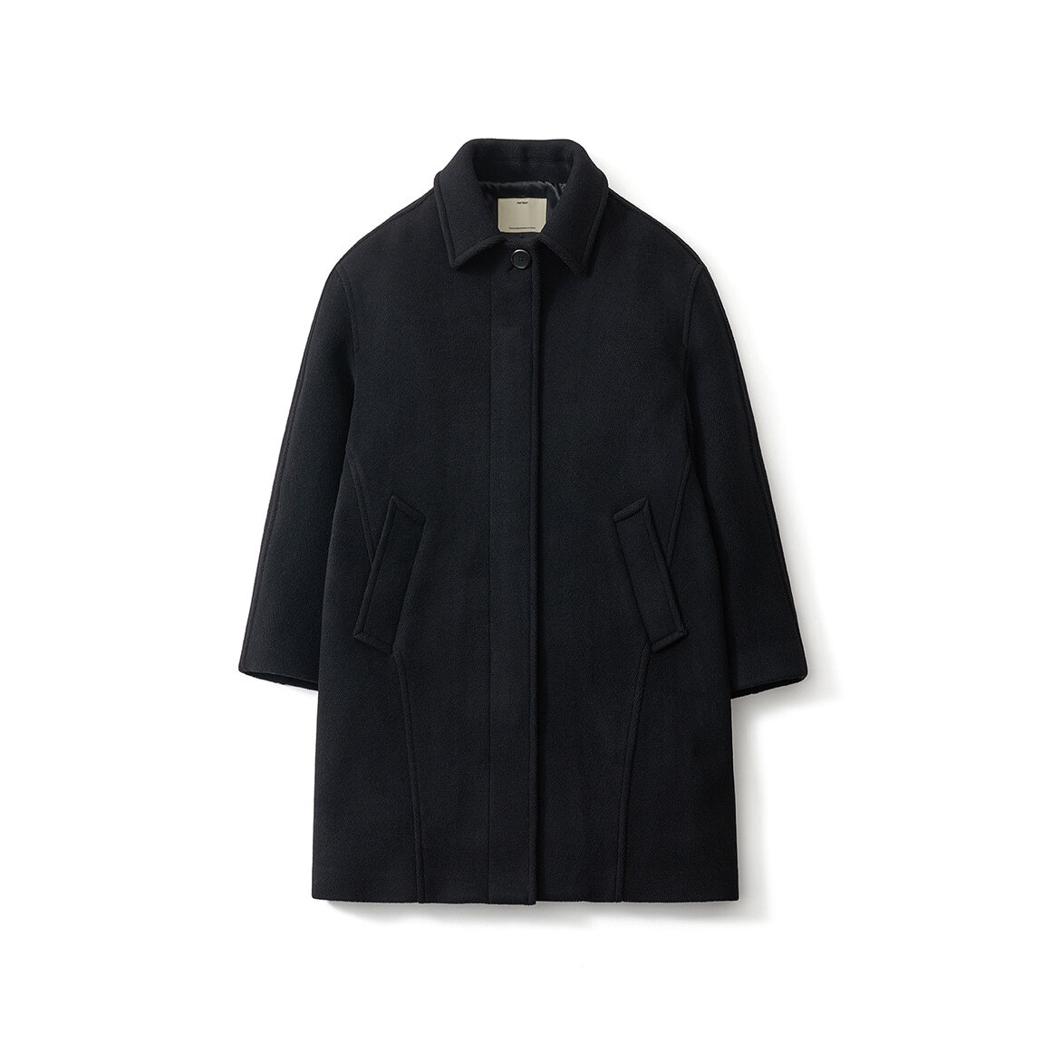 【POTTERY】 W OVERSIZED HALF COAT : BLACK