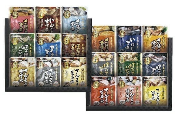 北海道産 おさかな旨煮詰合せ 18種類 2段 HKDF-D18 内祝い お彼岸 お祝い 出産祝い 結婚祝い お供え 供養 満中陰志 香典返し お返し お礼 快気祝い お見舞い 挨拶 法事 敬老の日