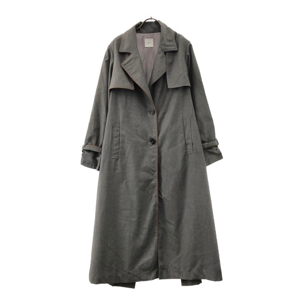 バックプリーツレイヤード コート FREE グレー トレンチコート 裏地付き レディース