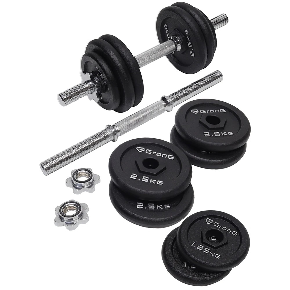 アイアン ダンベル セット プレート シャフト 重量変更可能