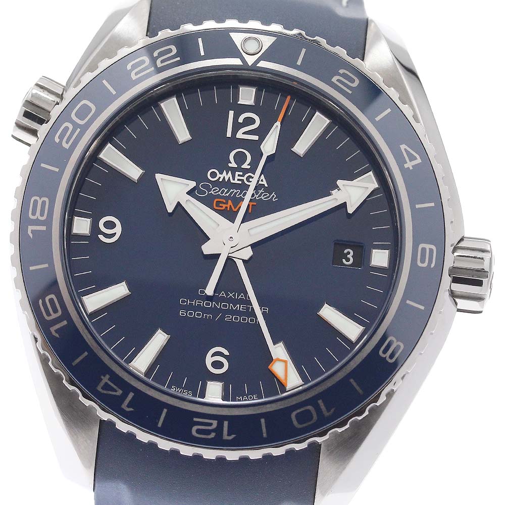 オメガ OMEGA 232.92.44.22.03.001 シーマスター プラネットオーシャン600M デイト GMT 自動巻き メンズ _960399【中古】