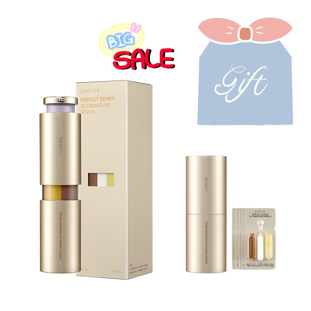 [正規品][韓国cosme][高級ギフト] パーフェクトリニュー3Xシグニチャーセラム 40ml, 20ml+10ml, 美容液, スキンケア