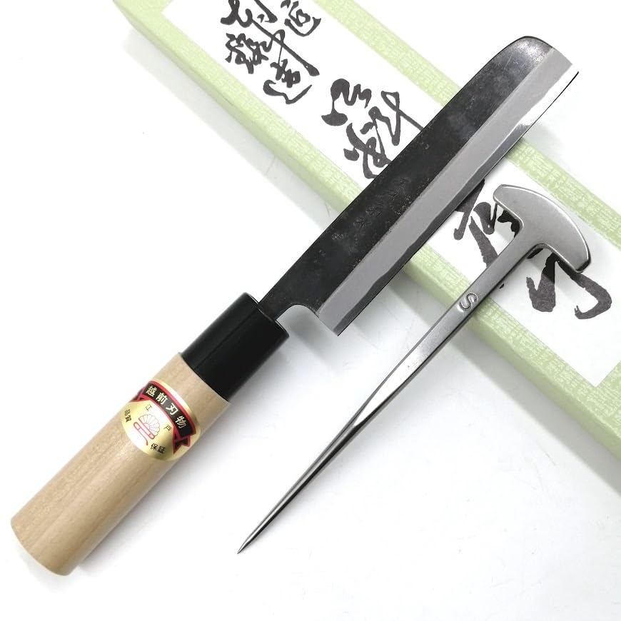 ウナギ裂き 細型 105mm + 目打ち 蒲鉾型 ステン鋼・上磨き セット