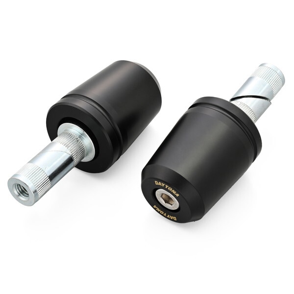 D61561 (Daytona) バイク用 バーエンド 汎用(内径φ15-17) 中空タイプ 超ヘビーウエイトバーエンド ブラック 61561