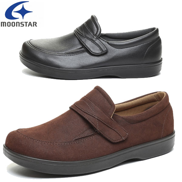 ムーンスター moonstar メンズ 介護 らくらくM001 らくらく履いて 福きたる MS シューズ RAKURAKUM001 RS