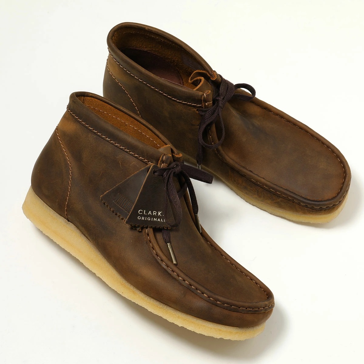 Clarks クラークス モカシン 26155513 Wallabee Boot ワラビー ブーツ メンズ レザー レースアップ シューズ 靴 Beeswax