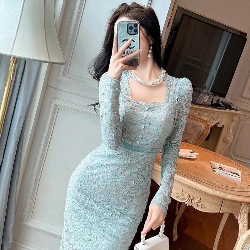 2024 秋 ワンピース ドレス 秋春 Vネック 皺デザイン キラキラ飾り ニット キャバ 大人 ウェディング 結婚式 ドレス パーティードレス お呼ばれ 披露宴