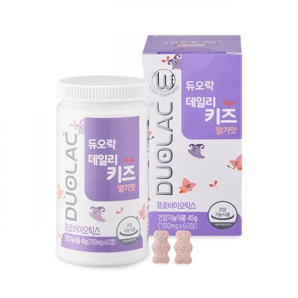 デュオロック デイリーキッズ 新バイオティクス乳酸菌 イチゴ味 듀오락 데일리키즈 신바이오틱스 유산균 딸기맛