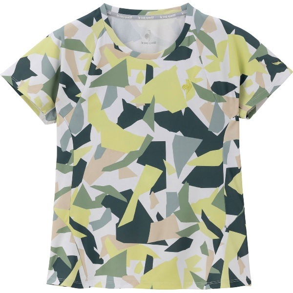 ルコック Le coq sportif Aile forme グラフィックゲームシャツ テニス ゲームシャツ ウィメンズ LN4FHT10L-GR00 レディース 半袖
