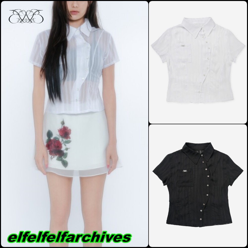 【elfelfelfarchives】ASYMMETRIC STRIPE SHIRTS 10,245円