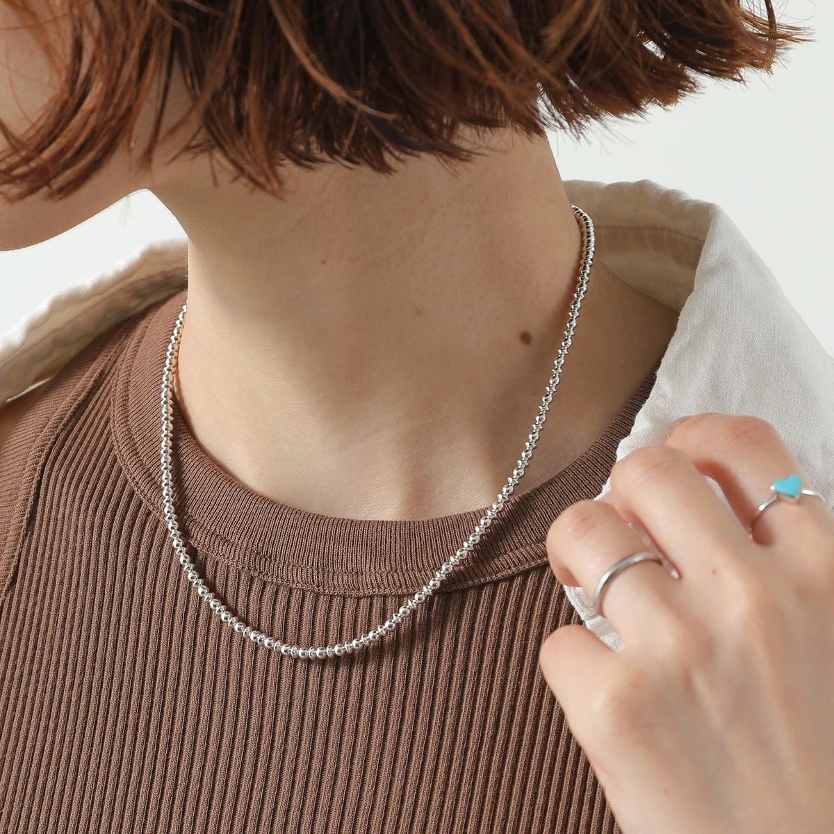 HARPO ハルポ Boule Disc Necklace 16/3 40cm/16inch/3mm Navajo round and saucer レディース ボール ディスク ネックレス アクセサ