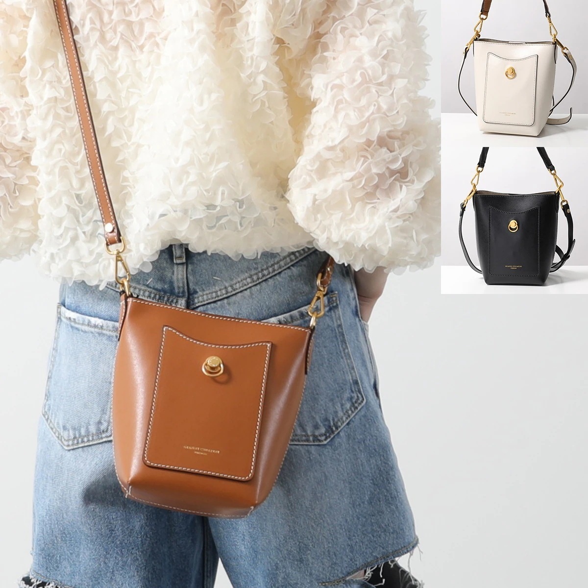 GIANNI CHIARINI ジャンニキアリーニ ショルダーバッグ RUBINA S ルビナ BS 11615 PRCK レディース レザー 縦型 ミニトート 【mega】 21,063円