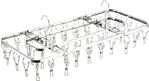 下村企販 壊れにくくて永く使える ピンチハンガー 40ピンチ 日本製 安定して干せる2点フック ピンチが絡みにくい 浴室乾燥OK 折りたたみ式