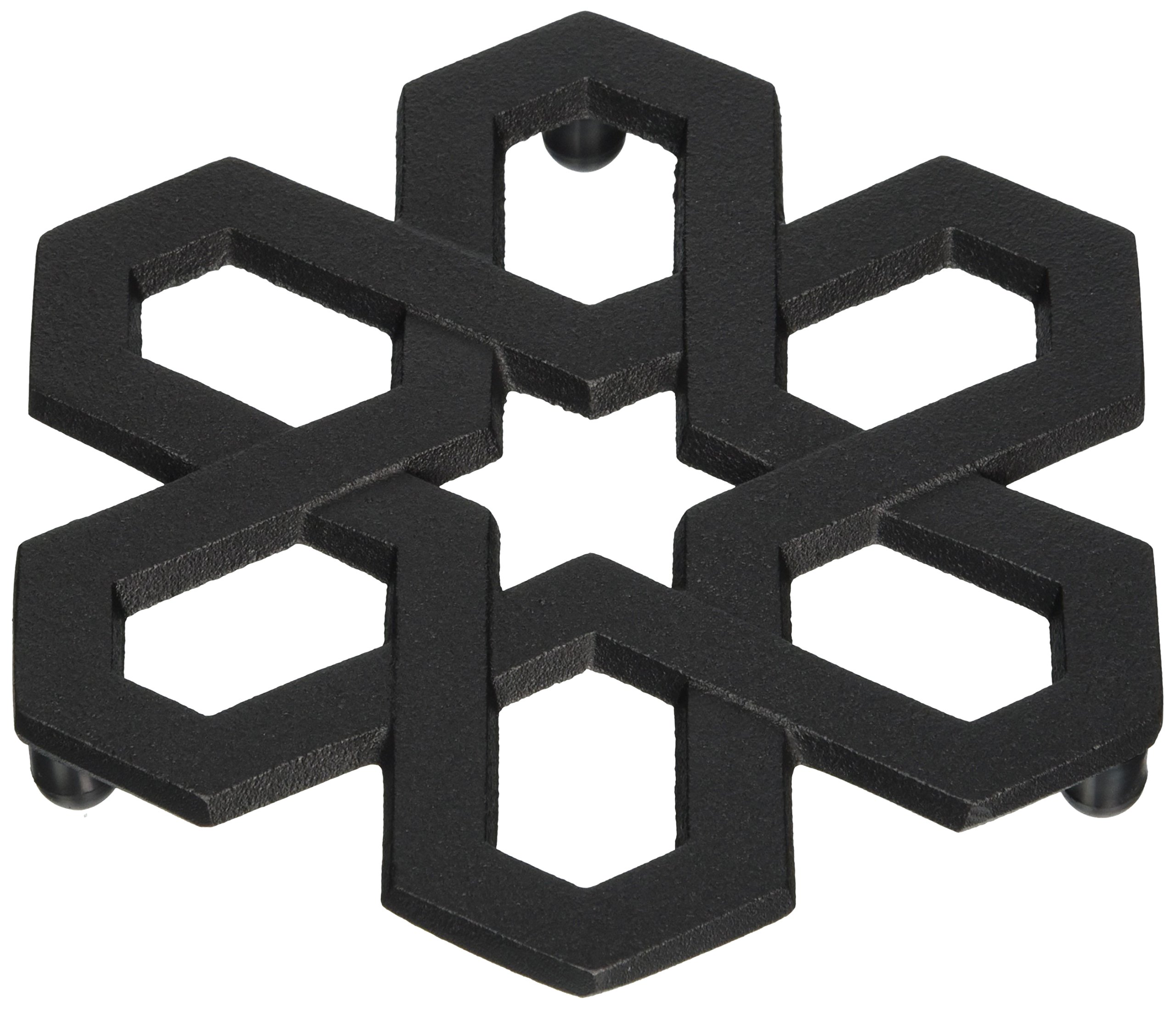 Q10最安値挑戦 盛栄堂 及源 南部鉄器 瓶敷 雪格子 ブラック D234 4,293円