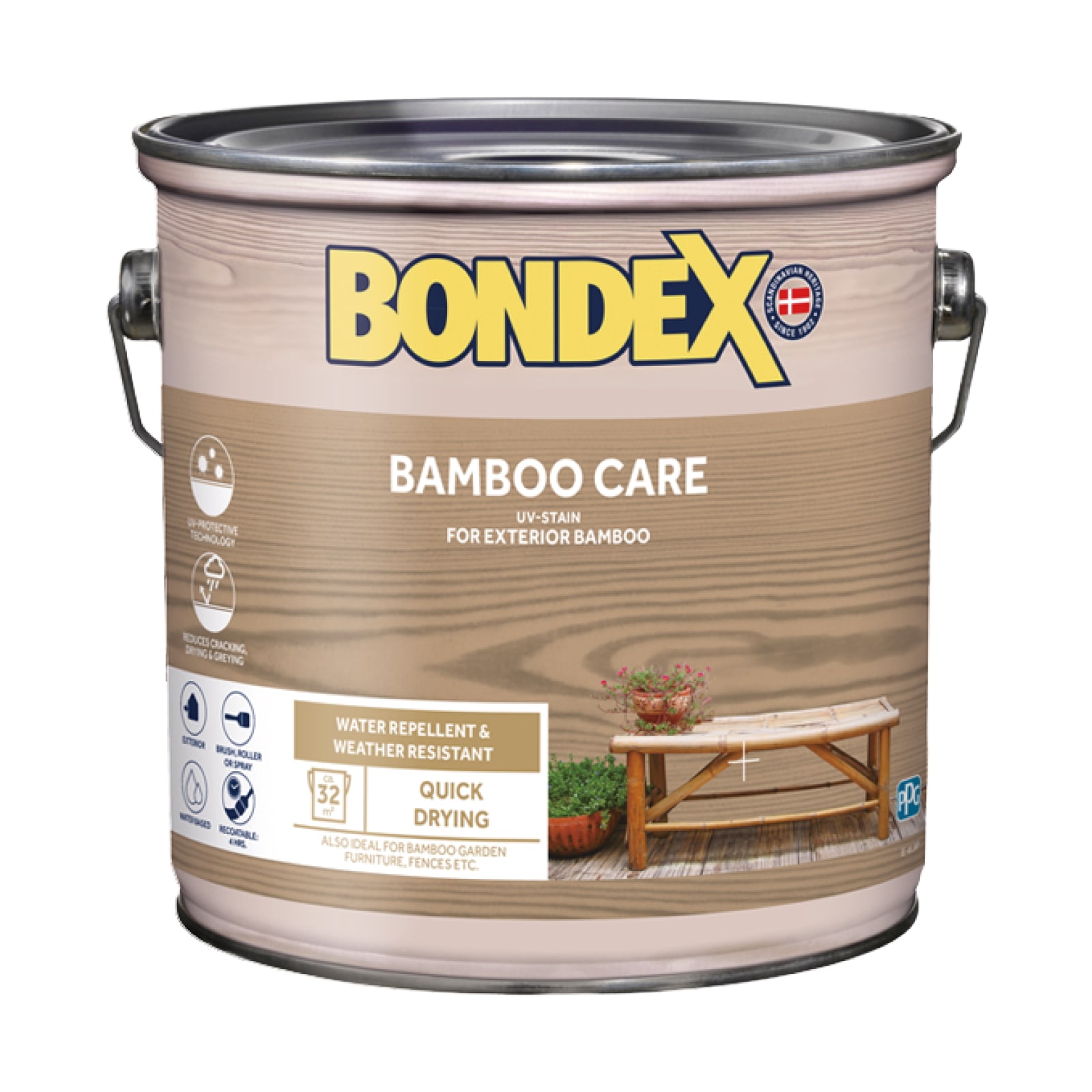 バンブーケア 竹用保護塗料 水性タイプ 2.5L（デンマーク製）