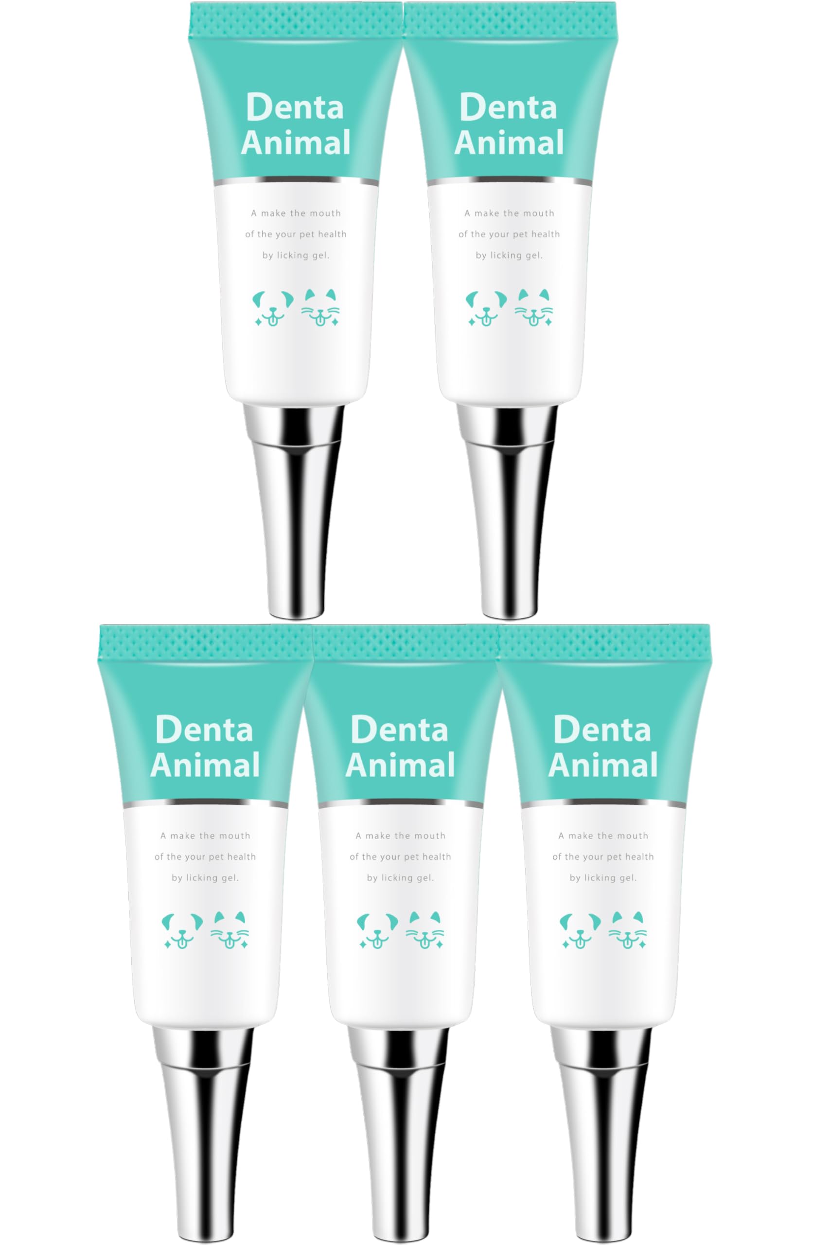 デンタアニマル 犬 歯磨き粉 猫 歯磨き 犬 歯磨きジェル ペット用品 猫デンタルケア 犬 歯石取り 口臭 歯垢 口腔 DentaAnimal 5個セット