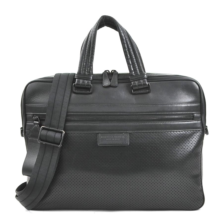 ボッテガヴェネタ BOTTEGAVENETA ハンドバッグ ビジネスバッグ レッジェーロ レザー ブラック メンズ r10142g
