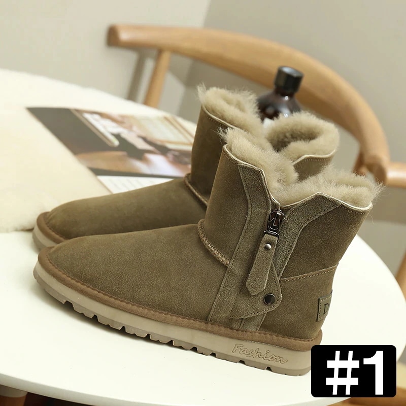 28 韓国 ブーツ 牛革+ウール スノーブーツ ショートブーツ 長靴 ムートンブーツ 厚くて暖かい 本革 裏起毛 ブーツ レディース 冬のブーツ 靴 厚底ブーツ 冬 韓国ファッション シューズ