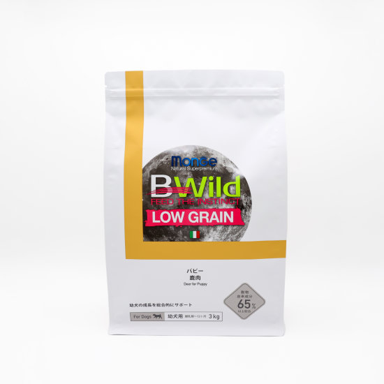 ドッグフード　BWild　パピー　鹿肉　ローグレイン　3kg　幼犬用　ペットフード