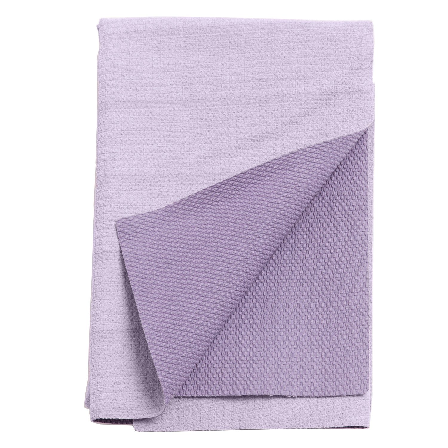 suria(スリア) ヨガマット [ポータブルラグマット ライトパープル] 約58×180cm バッグ付き ヨガラグ 折りたたみ 軽量 コンパクト 洗濯機で丸洗い可能