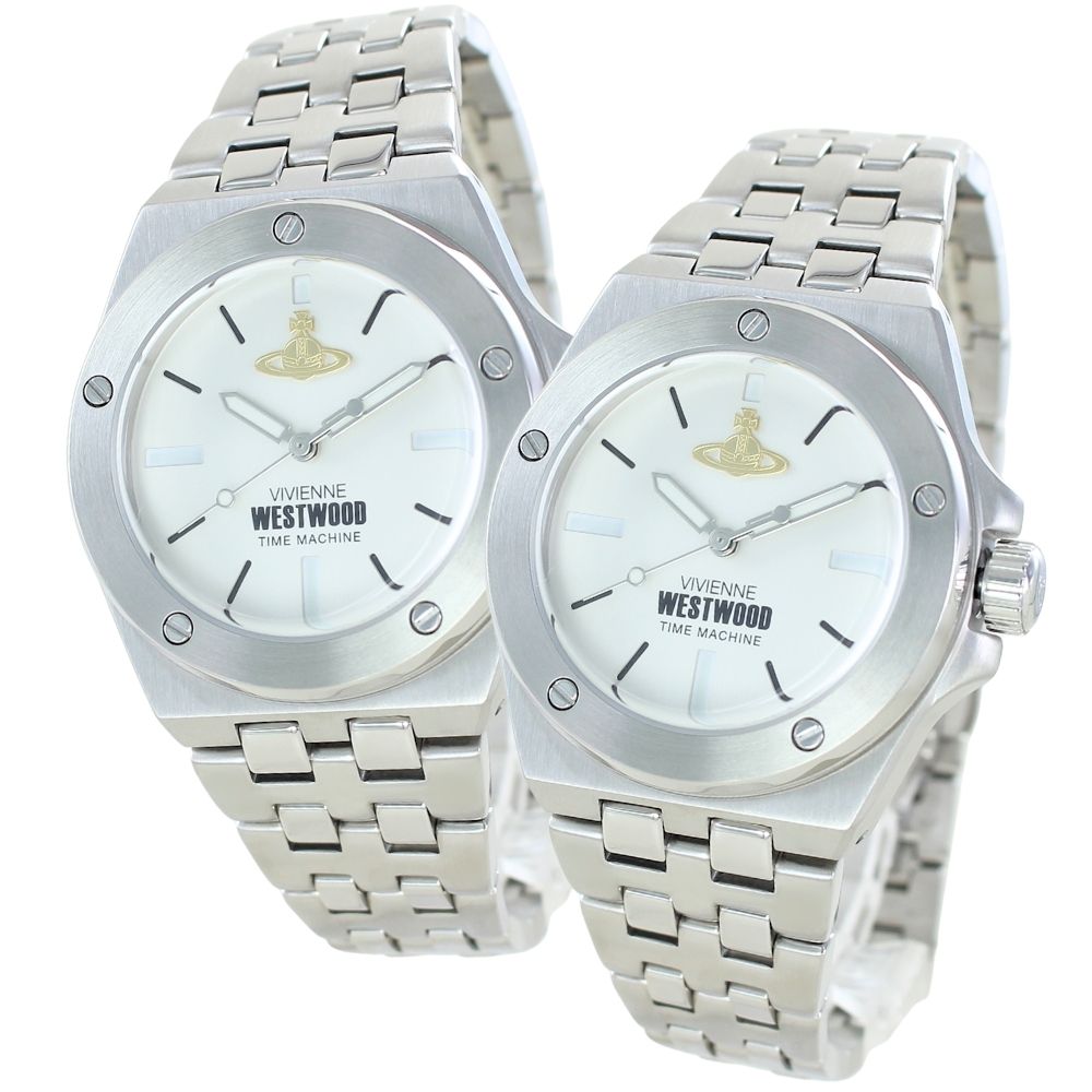 ペアウォッチ 夫婦 ヴィヴィアン ウエストウッド お揃い ペア腕時計 ブランド シルバー ステンレス 同じ腕時計 両親 友達 カップル 誕生日 結婚式 結婚記念日 プレゼント おしゃれ ペアギフト ポ